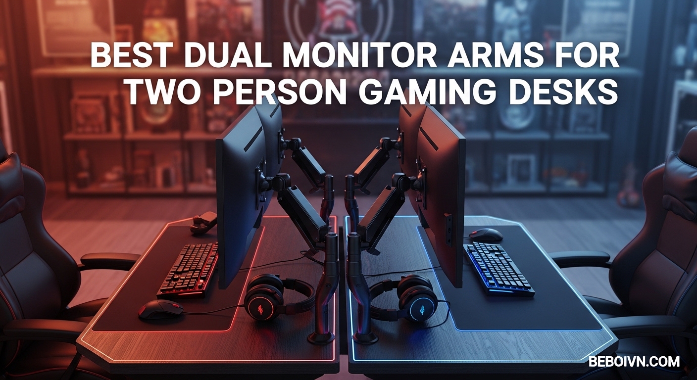Best Dual Monitor Arms for Two Person Gaming Desks