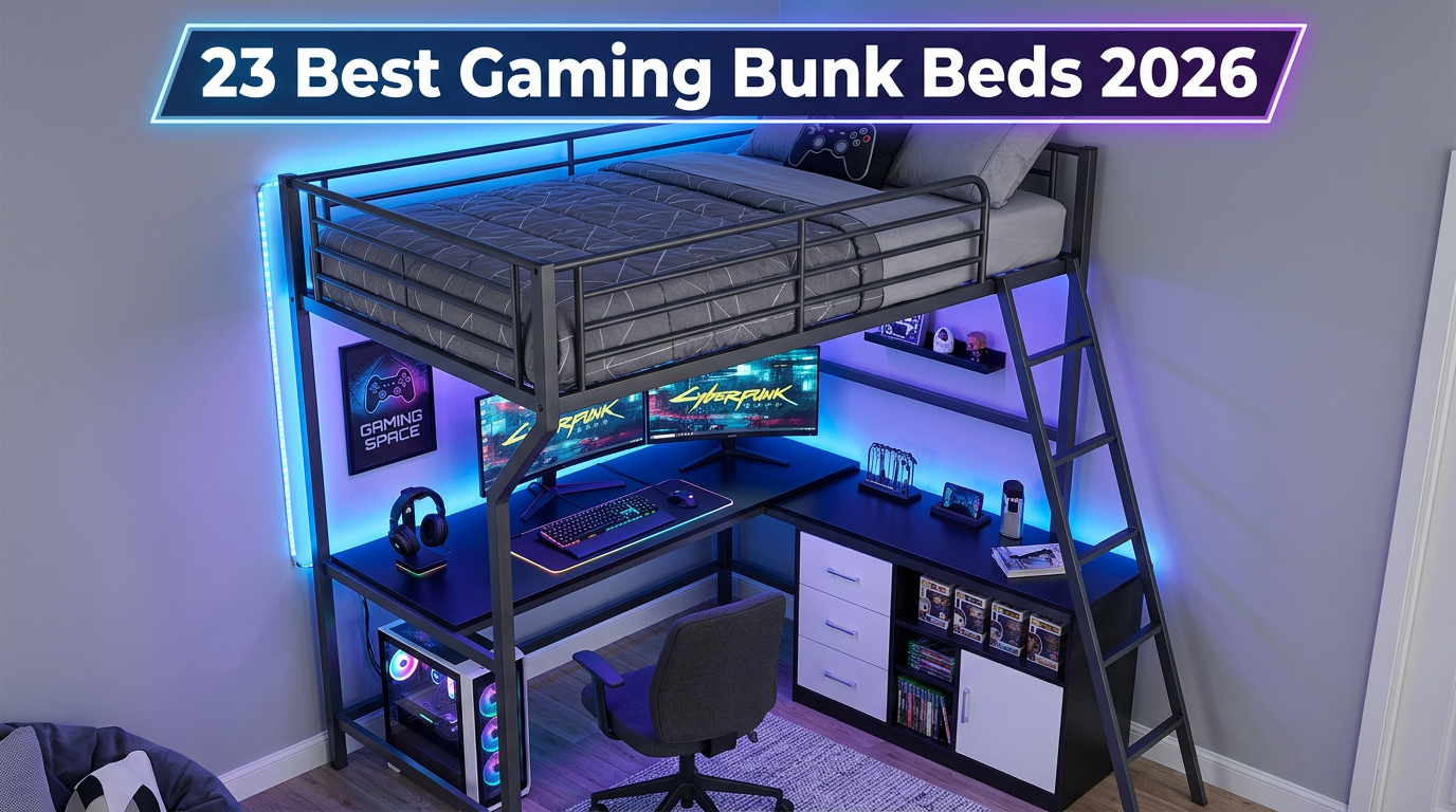 Best Gaming Bunk Beds with Built-in Desks and LED Lights