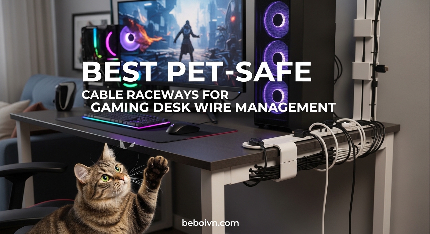 Best Pet-Safe Cable Raceways for Gaming Desk Wire Management