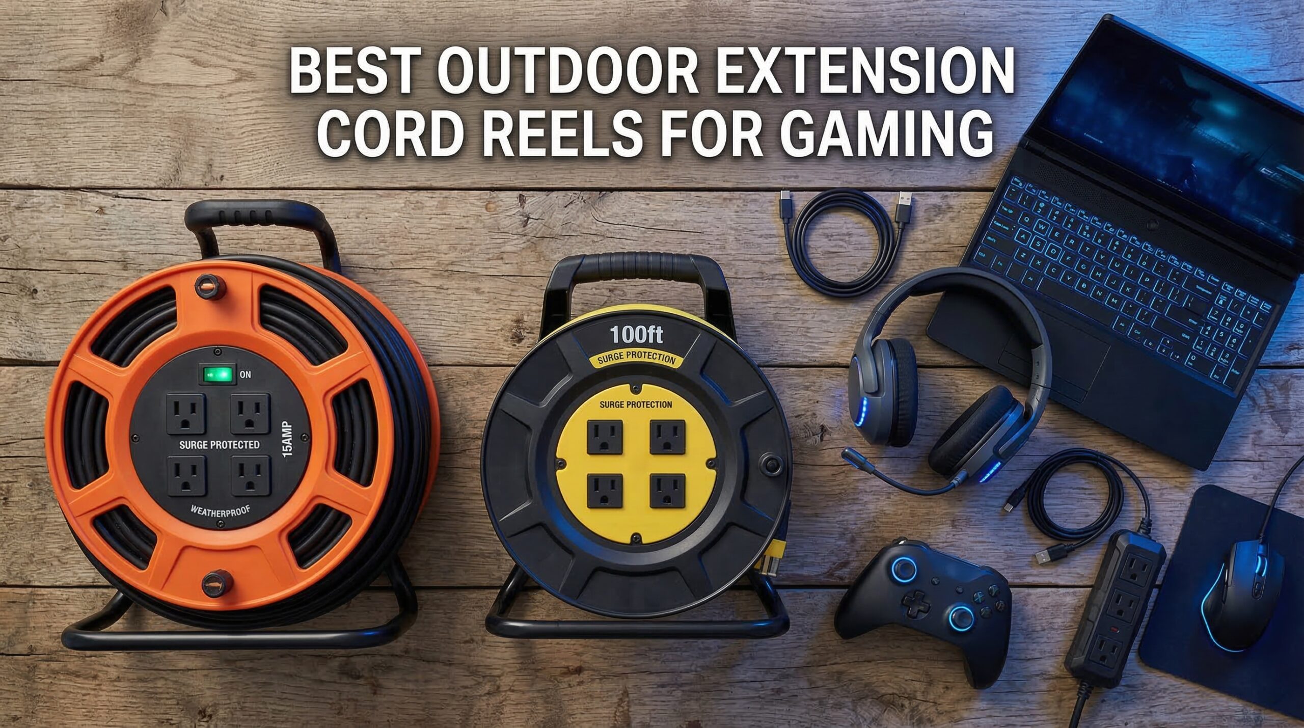Best outdoor extension cord reels with surge protection for gaming setups