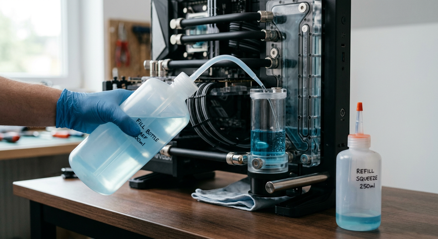 Best fill bottles and squeeze bottles for PC coolant loop filling