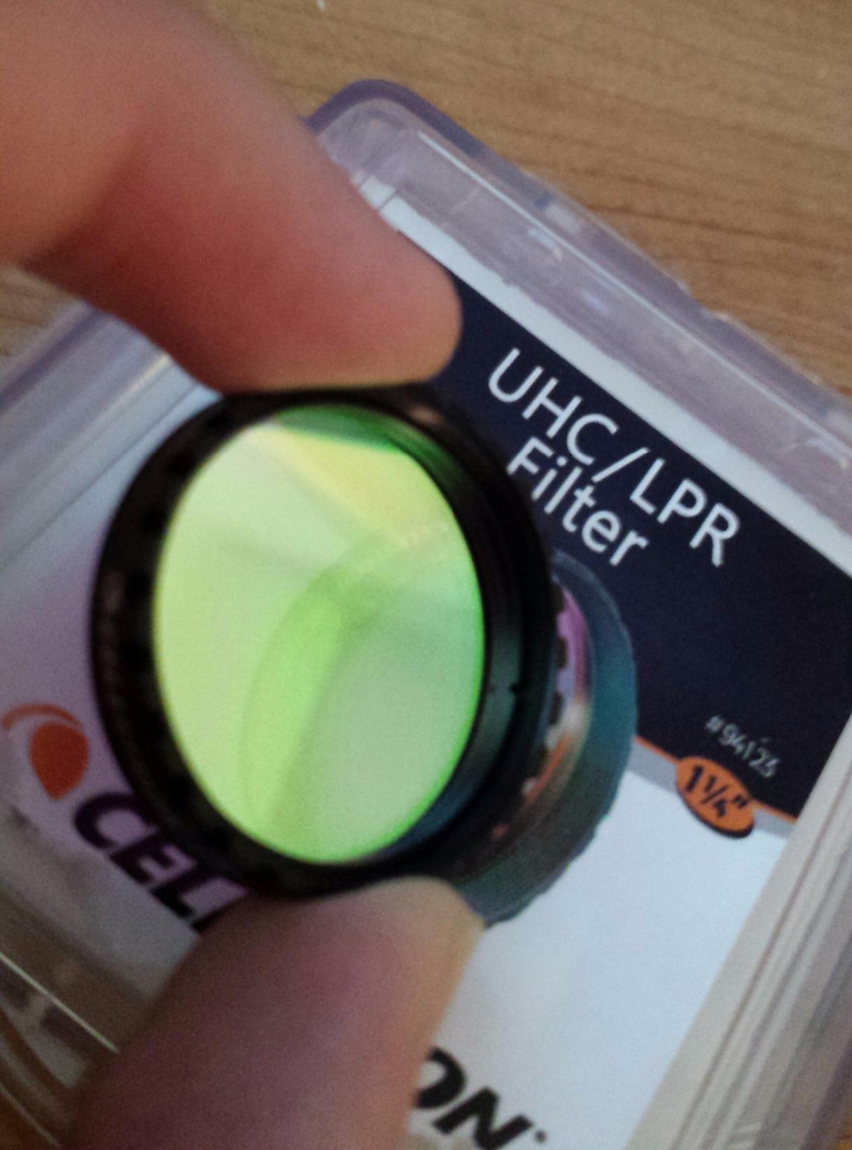 Celestron 94123 1.25-inch UHC/LPR Filter with Multi-Layer Dielectric Coatings - Optimises Spectral and Optical Characteristics for Improved Celestial Viewing customer photo 2