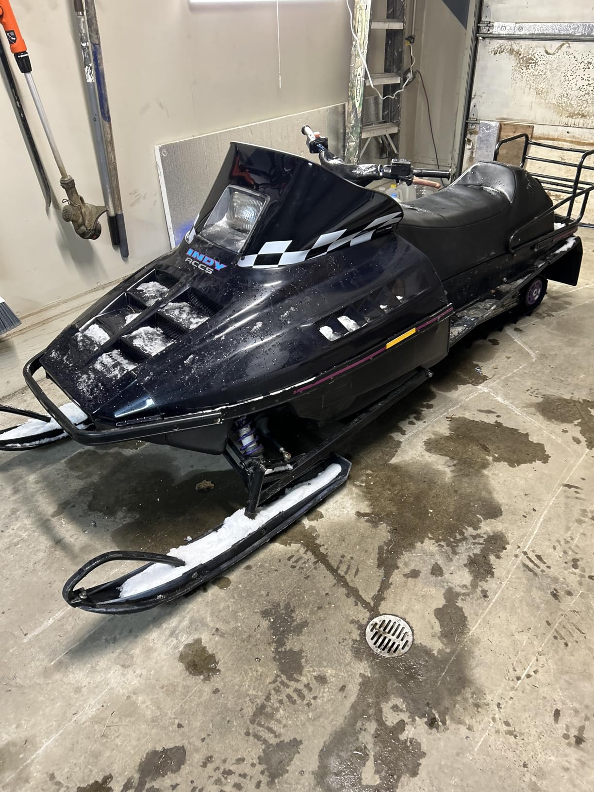 PowerMadd 11130 Cobra Windshield for Polaris Indy - Tint with Black Checkers - Mid height=