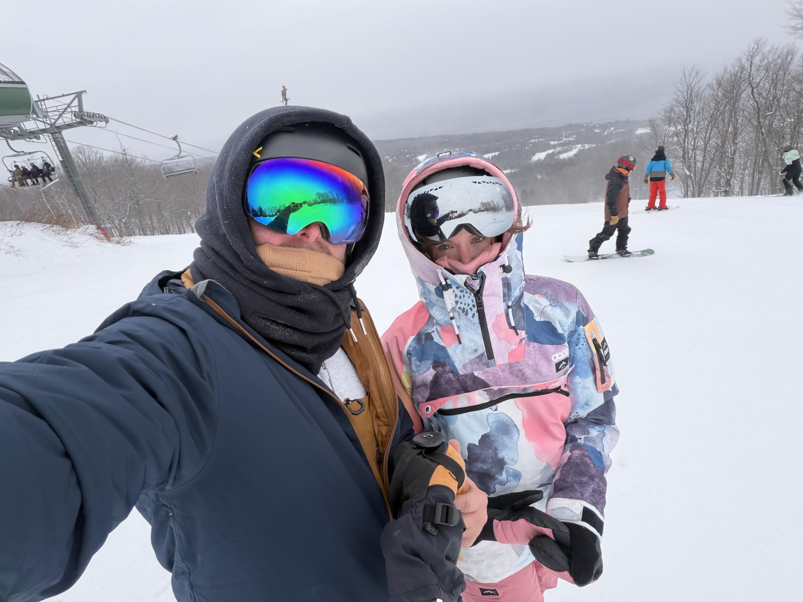 Odoland Magnetic Interchangeable Ski Goggles with 2 Lens, Large Spherical Frameless Snow Snowboard Goggles for Men Women customer photo 1