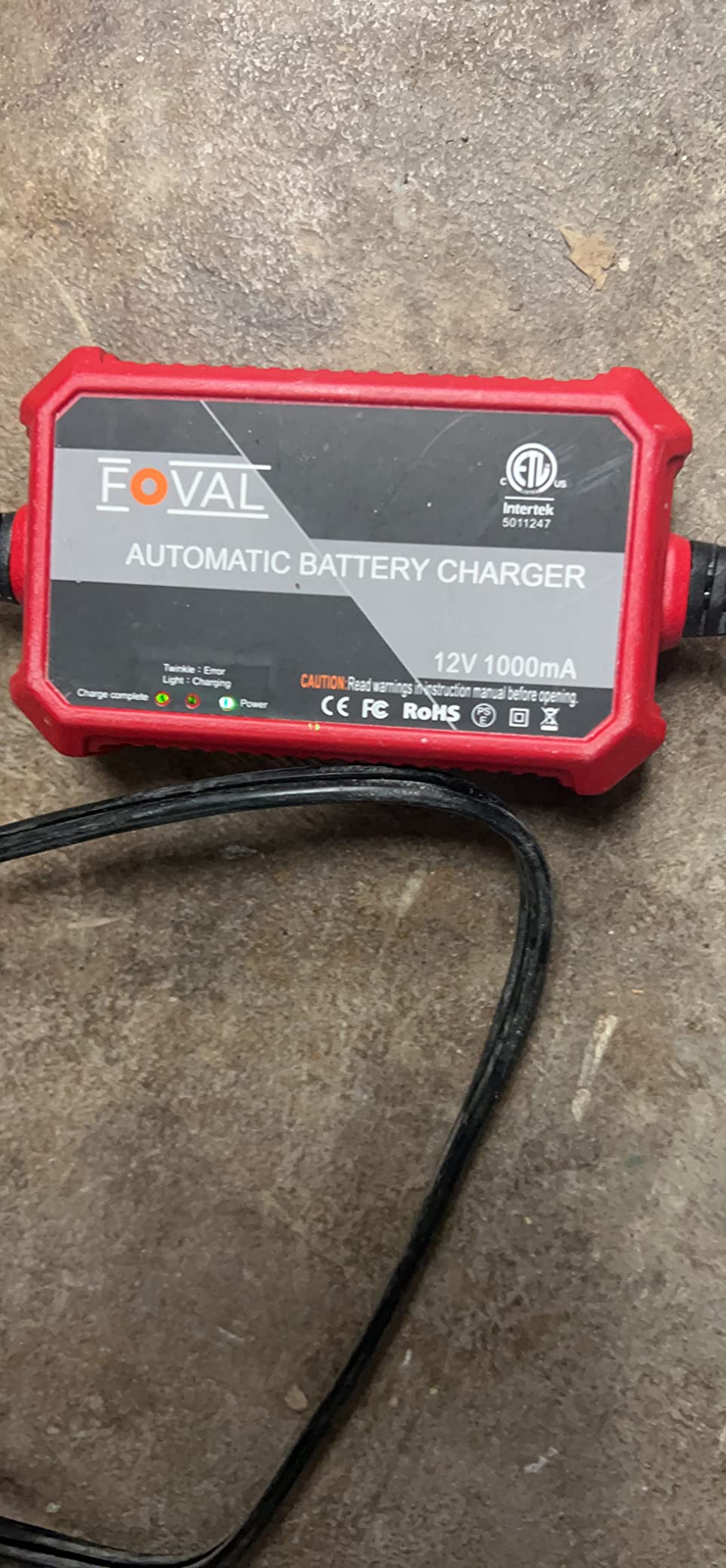 Foval Automatic Trickle Battery Charger 12V 1000mA Smart Battery Charger customer photo 1