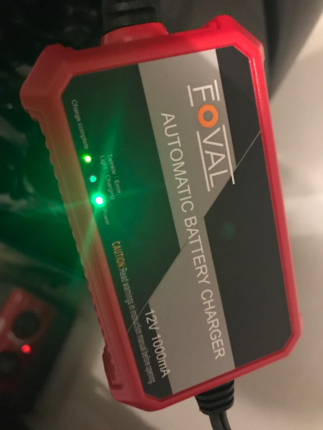 Foval Automatic Trickle Battery Charger 12V 1000mA Smart Battery Charger customer photo 2