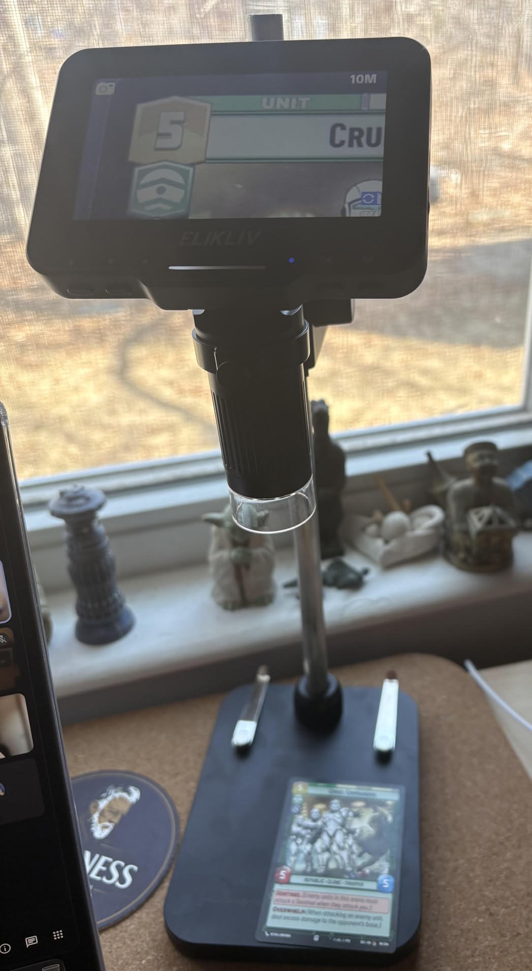 Elikliv Microscope, LCD Digital Coin Microscope 1000x, Coin Magnifier with 8 Adjustable LED Lights, PC View Compatible with Windows/MacBook, EDM4, 4.3-Inch customer photo 2