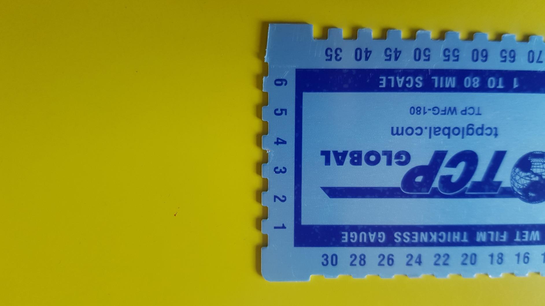 TCP Global Wet Film Thickness Gauge Comb, 1-80 Mil Scale, Step and notched for Paints Resins customer photo 1