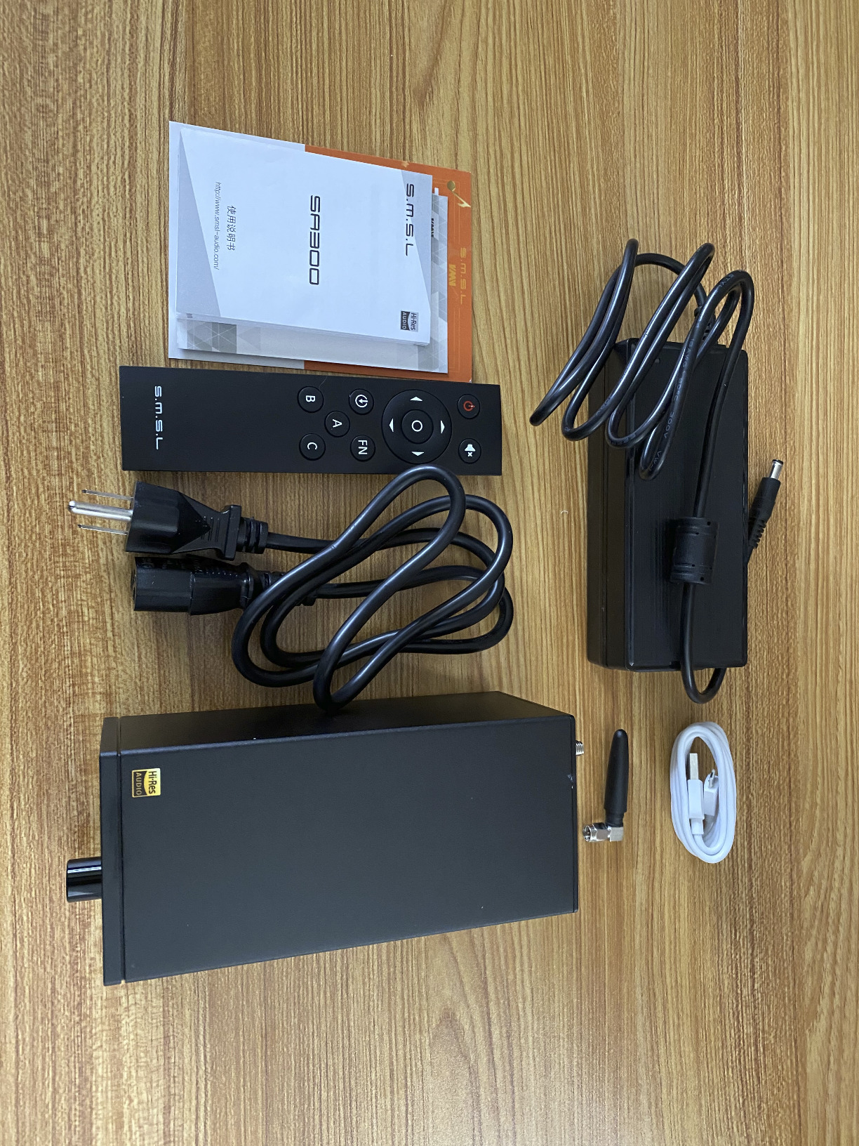 S.M.S.L SA300 HiFi Digital Amplifier, Infineon's MA12070 Chip Class D Power Amp, RCA USB Bluetooth 5.0 APTX Input, Multiple EQ Modes with Remote Control (Black) customer photo 2