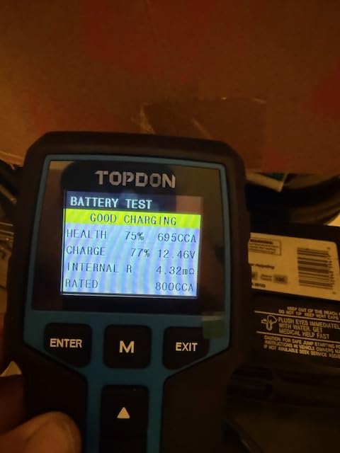 Car Battery Tester 24V 12V Load Tester, TOPDON BT200 100-2000CCA Automotive Alternator Tester Digital Auto Battery Analyzer Charging Cranking System Tester for Car Truck Motorcycle ATV SUV Boat Yacht customer photo 2