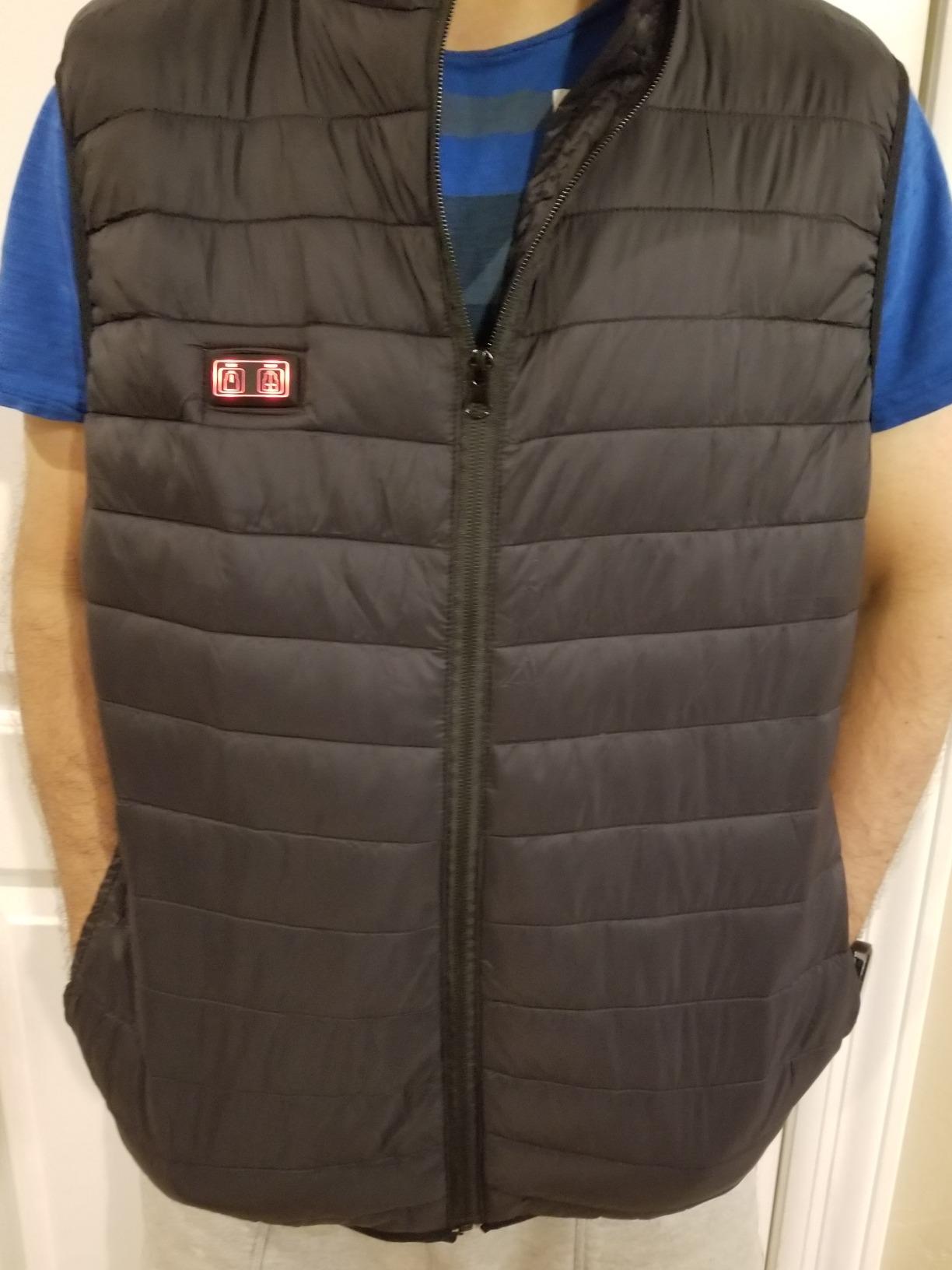 Loowoko Heated Vest for Men with Battery Pack Included, Rechargeable Electric Heating Jacket Coat, Lightweight Warming Vests customer photo 1
