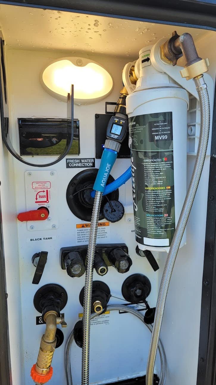 FRIZZLIFE RV Water Filter-NSF/ANSI 53&42 Certified Inline Hose Filter for RV-0.5 Micron High Water Pressure, Reduce Chlorine, Lead, Heavy Metals, Odors - for Marine, Camper, Garden, MV99 customer photo 1