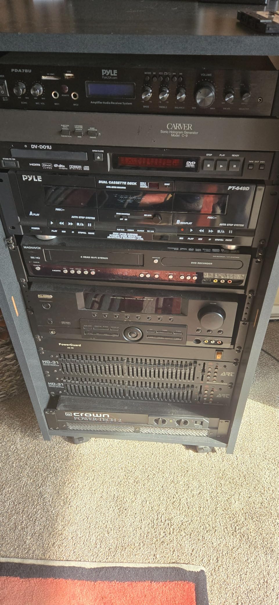 PyleUsa Dual Cassette Deck | Music Recording Device with RCA Cables | Removable Rack Mounting Hardware | CrO2 Tape Selector | Built-in 3 Digit Tape Counter - 110V/220V customer photo 2