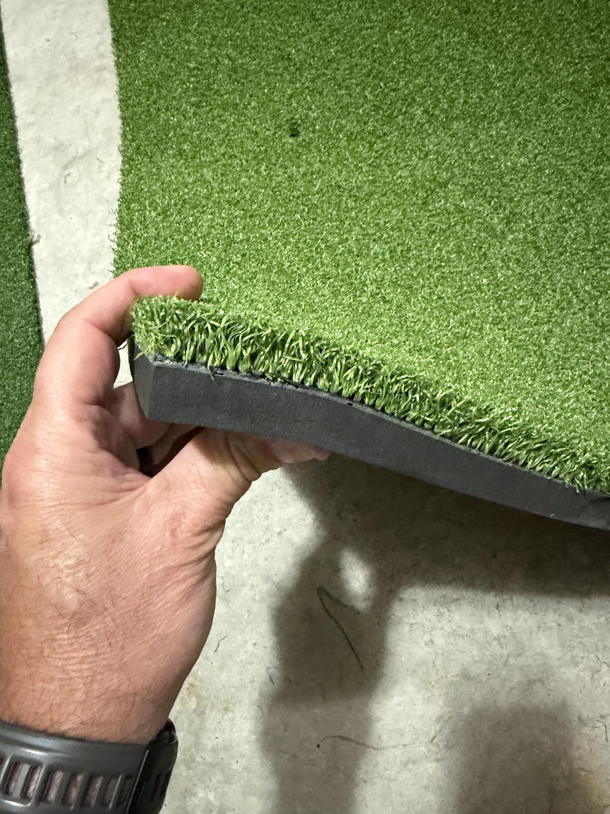 GoSports Elite Golf Hitting Mat for Indoor and Outdoor Practice - Withstands About 150,000 Shots - Heavy-Duty Turf Driving Range Mats Works with Golf Simulators - Includes 3 tees - Choose Your Size (5'x5' ELITE) customer photo 1