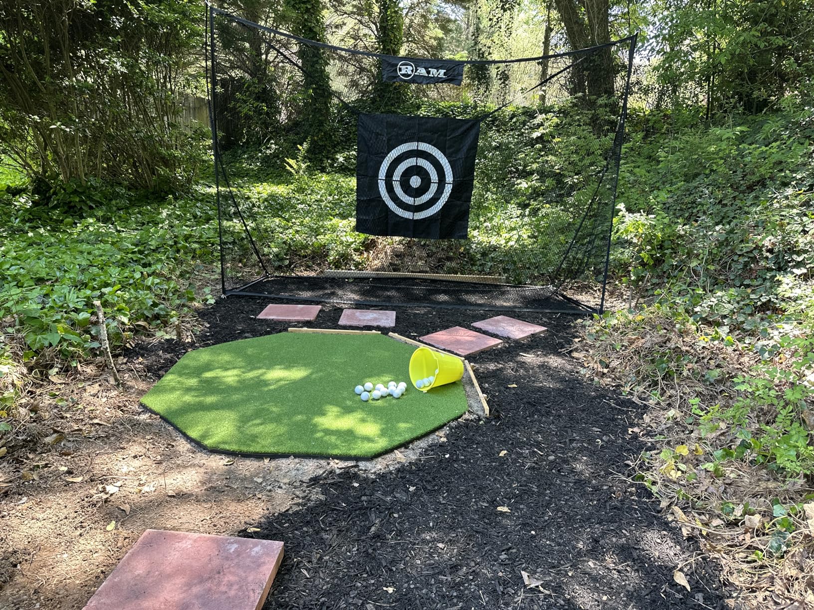 GoSports Elite Golf Hitting Mat for Indoor and Outdoor Practice - Withstands About 150,000 Shots - Heavy-Duty Turf Driving Range Mats Works with Golf Simulators - Includes 3 tees - Choose Your Size (5'x5' ELITE) customer photo 2