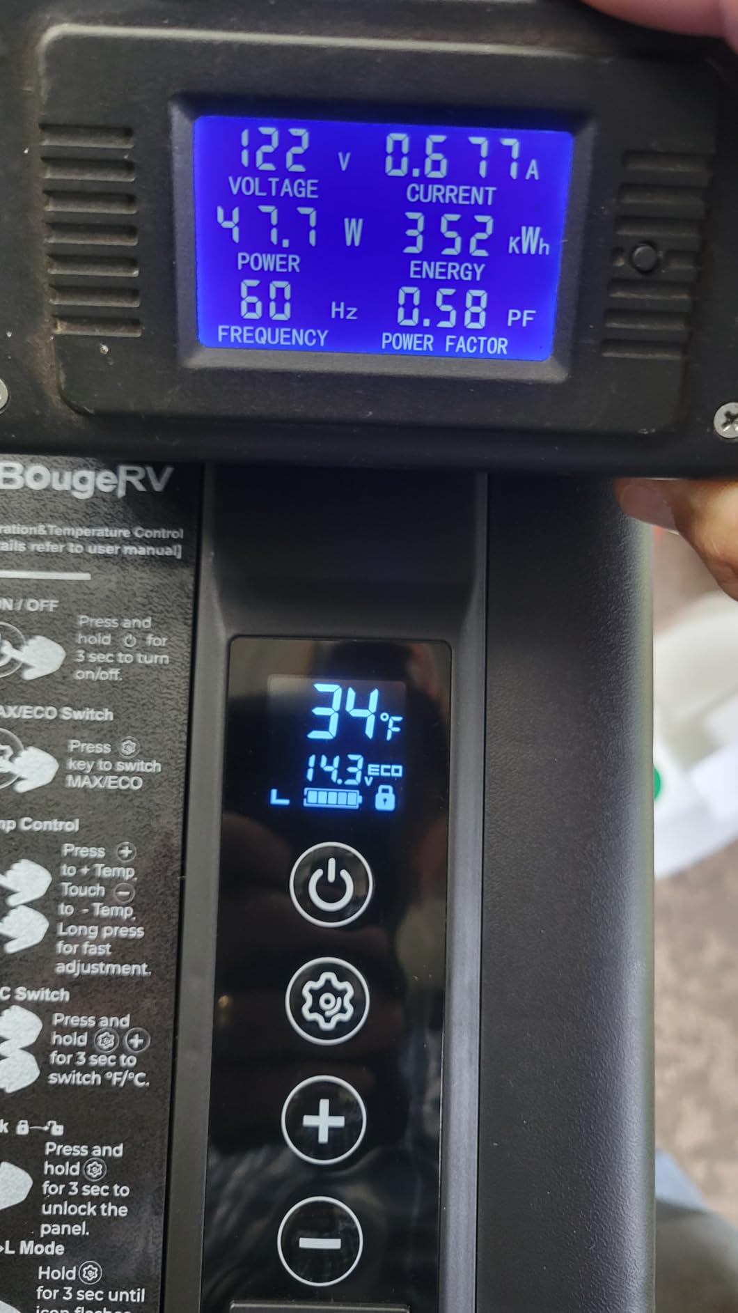 BougeRV 12v refrigerator 30 Quart, -8℉~50℉ Portable Freezer for Car, Black | No Ice Needed, Use as Fridge or Freezer, Fast 15-Min Cool to 32°F, 12/24V DC, 110V AC, Electric Cooler for Camping, Road Trip customer photo 2