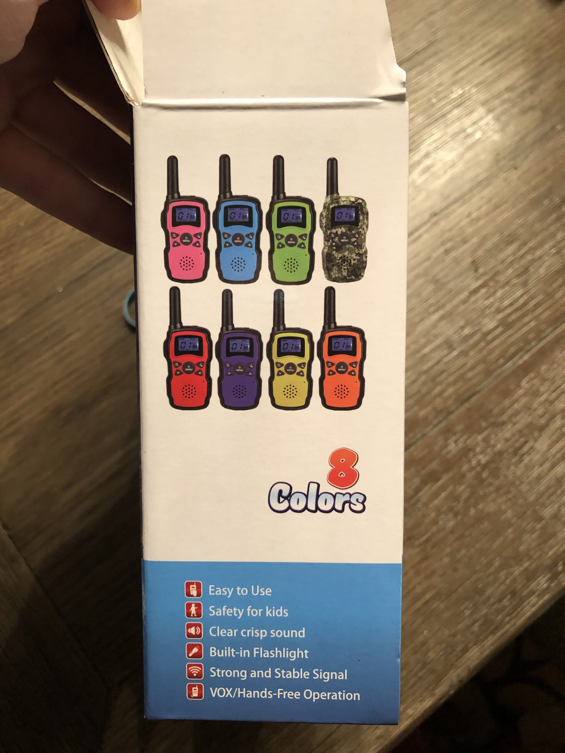 Wishouse Walkie Talkies Rechargeable for Kids Adults Long Range,Xmas Birthday Gift for Boys Girls 3 4 5 6 7 8 9 10 Year Old,Hiking Camping Gear Games Ideas Toys with Flashlight,VOX,Easy to Use 4 Pack customer photo 2