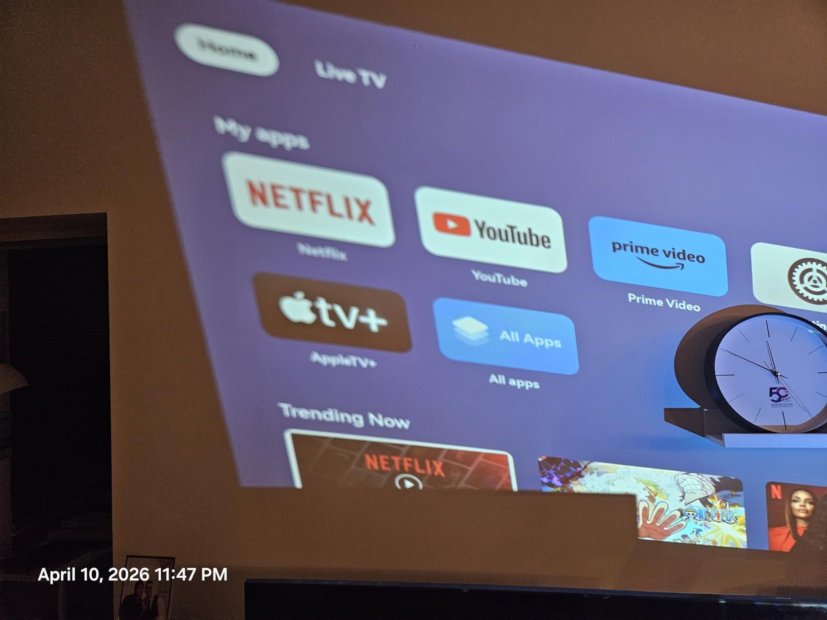 4K Projector with Wifi and Bluetooth, ELEPHAS Outdoor Movie Projector Compatible with NETFLIX/Prime Video/YouTube, 100,000+ Apps Supported, Smart Video Projector for HDMI/USB/iOS/Android/Windows customer photo 2