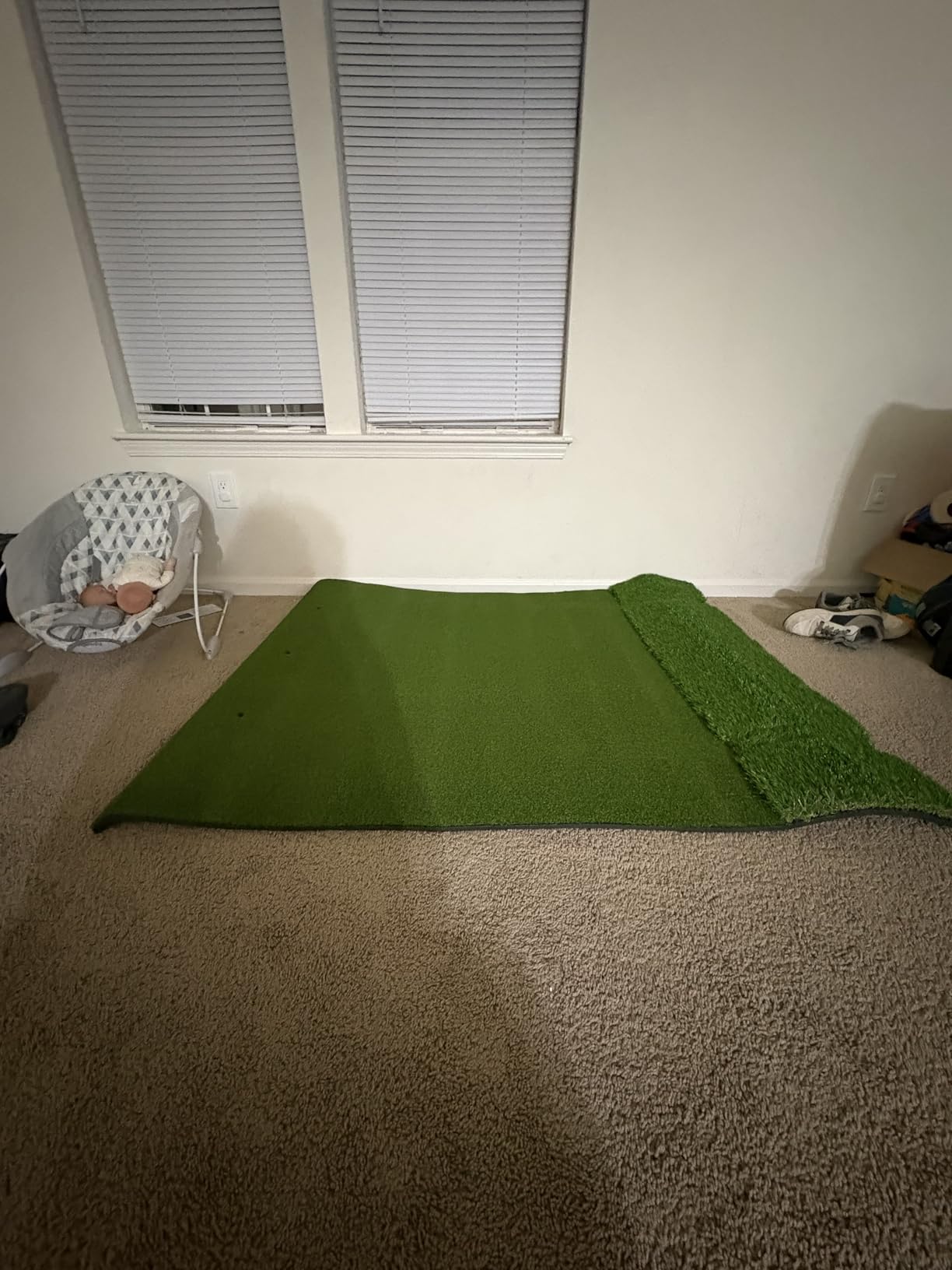 Premium Dual-Turf Golf Mat: 5x4ft, 6x4ft, 10mm, 15mm Thickened Base for Backyard, Driving Range, Indoor & Outdoor Practice Hitting, Swing & Chipping, Ideal Gifts for Men Dad Husband customer photo 2