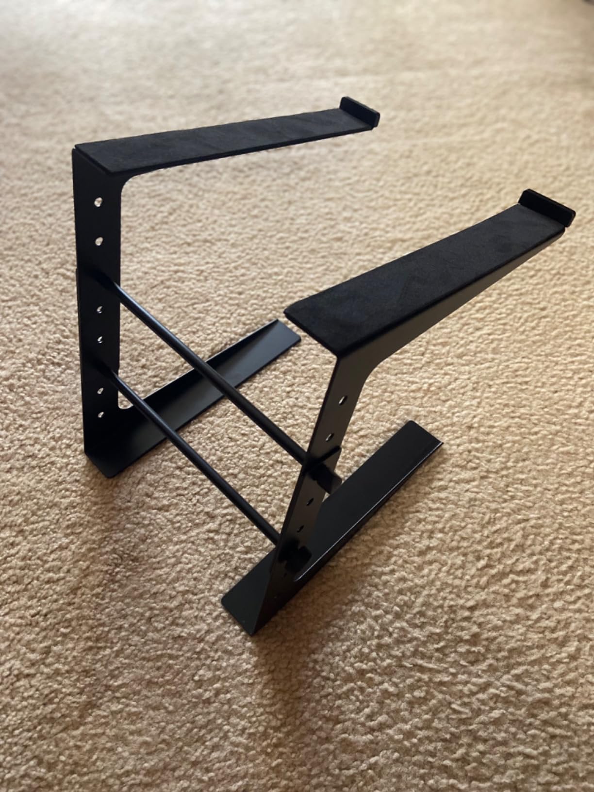 Pyle Portable Adjustable Laptop Stand - Anti-Slip Standing Table Monitor or Computer Desk Workstation Riser with Level Height Alignment for DJ, PC, Gaming, Home or Office customer photo 1