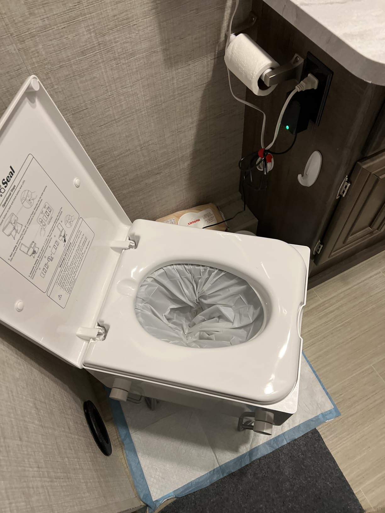 Dry Flush Toilet - Waterless, Odorless, Self-Contained | Rechargeable Portable Toilet for RVs, Van, Boat, Tiny House, Off-Grid | Easier to Use Than Composting or Incinerator Toilets customer photo 1