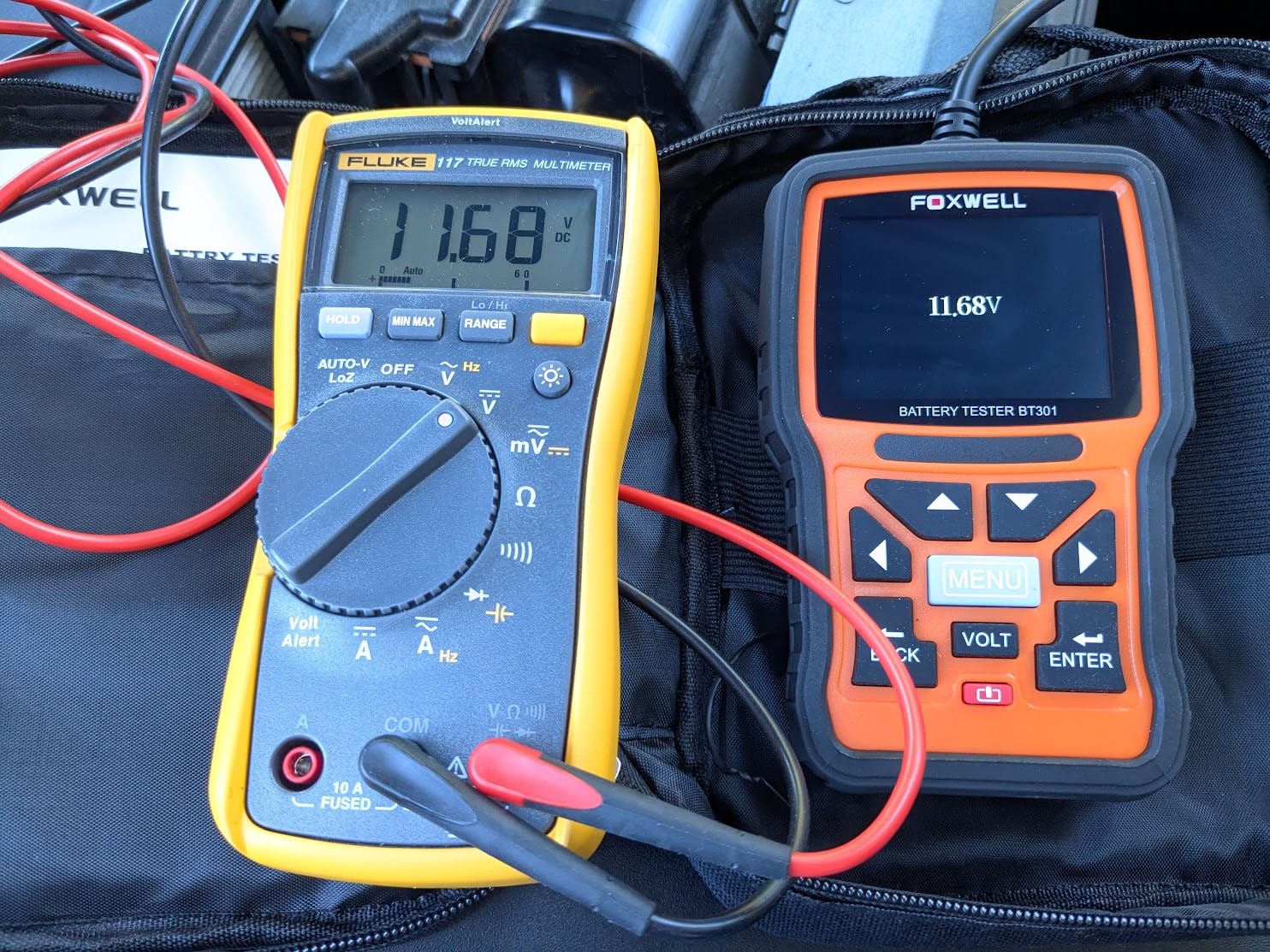 Car Battery Tester 12V, FOXWELL BT301 Battery Load Tester 100-2000CCA Automotive Battery Tester Digital Alternator Starter Tester Cranking Charging Tester for Car Marine Truck SUV ATV (Upgraded BT100) customer photo 1