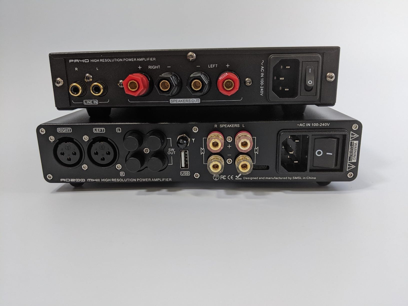 SMSL PA40 Class D Power Amplifier, 165Wx2 Stereo Amplifier for Passive Speakers, with MA5332 Chip/EQ/Bass Treble Control/Built-in Power Supply customer photo 2