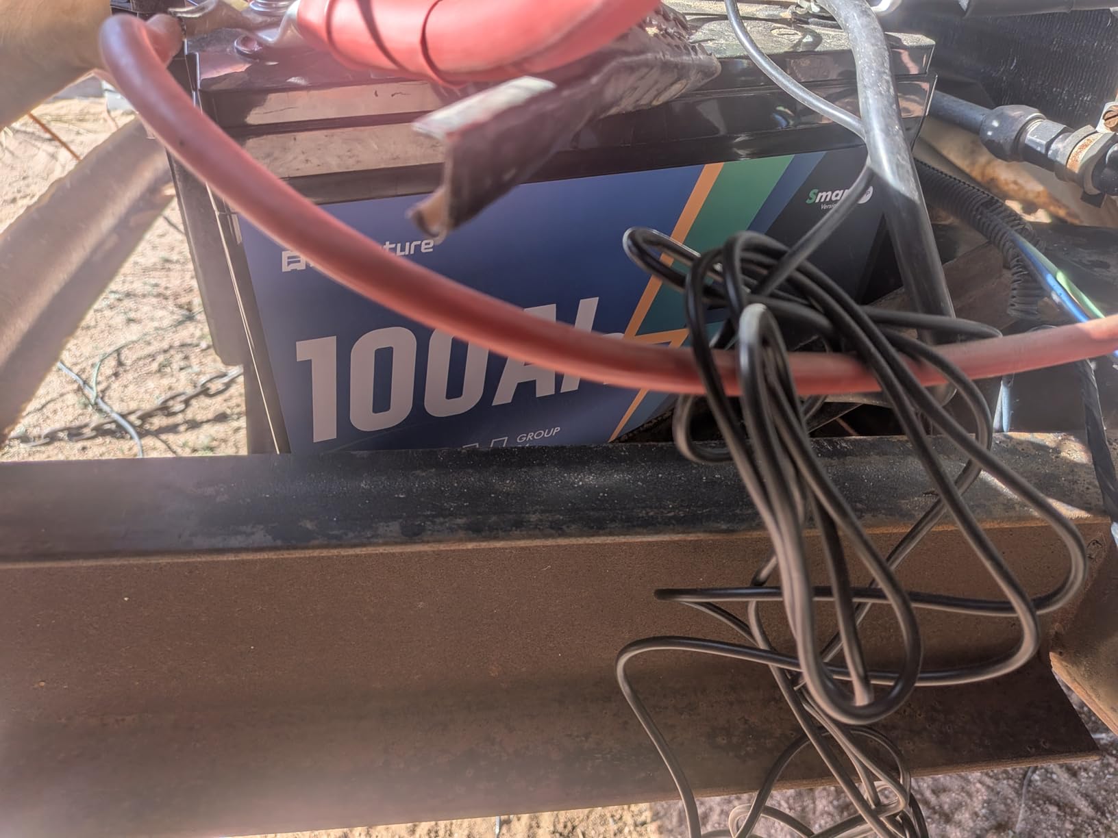12V100Ah Bluetooth LiFePO4 Battery, Deep Cycle Lithium Battery, 15000 Charging Cycles, Lightweight Compact, Perfect For Rv, Trolling Motors, Yacht, Solar Systems (12V 100Ah Group24 Bluetooth) customer photo 1