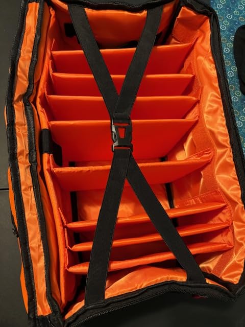 DJ Cable Gig Bag for Equipment, DJ Cable Organizer Backpack with Detachable Dividers and Padded Bottom, DJ Mixer Bag for Music Gear Accessories with 15.6'' Laptop Compartment (Black) customer photo 2