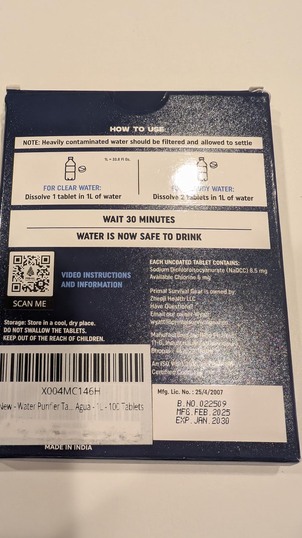 Water Purifier Tablets - Water Purification Tablets for Emergency Water - Hiking, Camping, Survival, Emergency - Drinking Water Filtration System Survival Tabs - 100 Tablets customer photo 1
