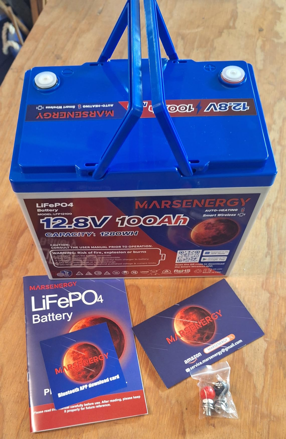 12V 100Ah Lifepo4 Battery, Bci Group 24 Size, Built-In 100A Smart BMS, 4500+ Deep Cycle Grade A Lithium Cells For RV Travel,Trolling Motor,Marine, Boat, Solar Panel, Off Grid, Camping (1PC) customer photo 2