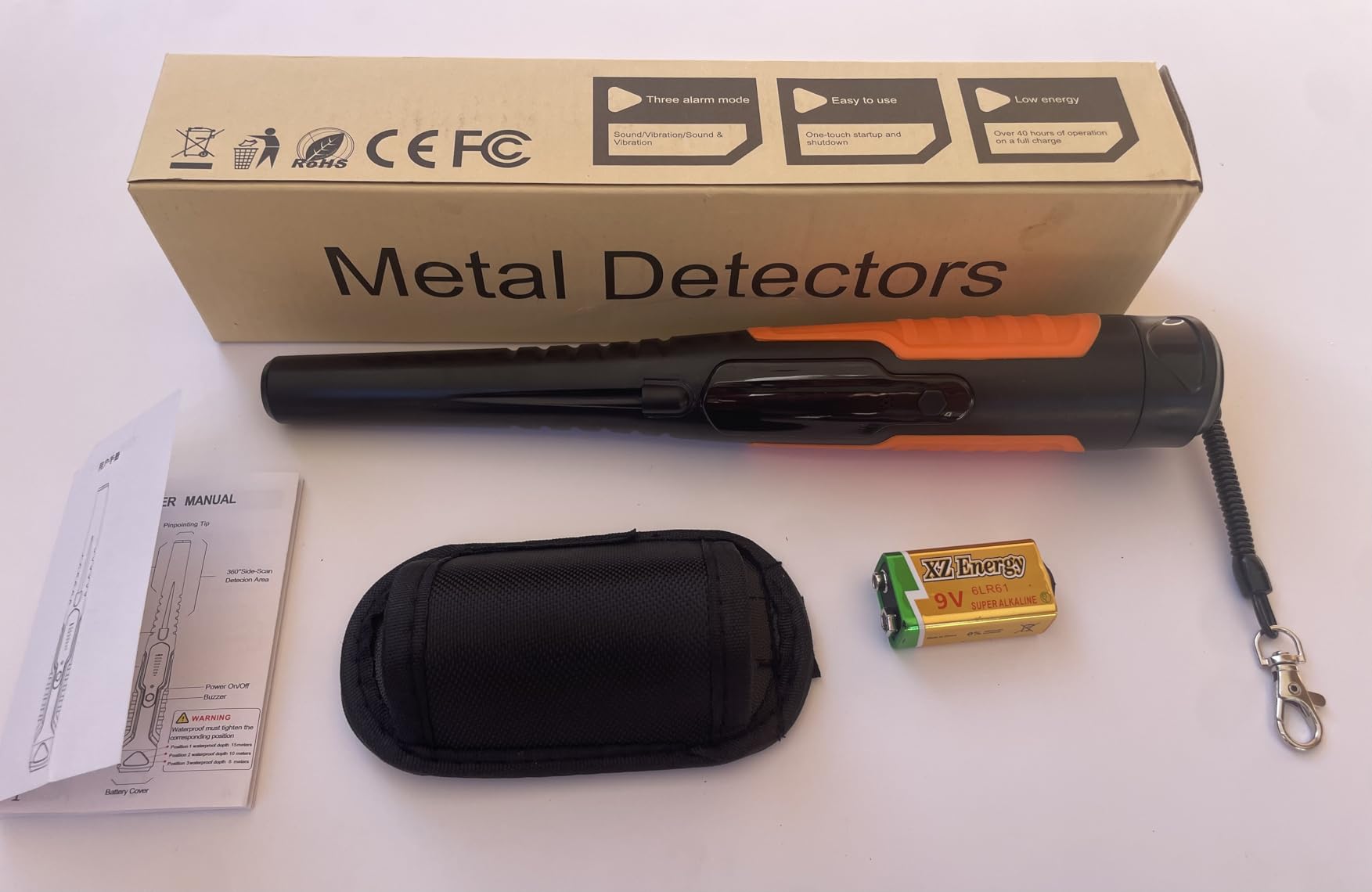 Metal Detector Pinpointer, Search Treasure Pinpointing Finder Probe with LCD Display, Professional Waterproof Handheld Pin Pointer Wand with 4 Modes for Metal Detector Adults, Kids customer photo 1
