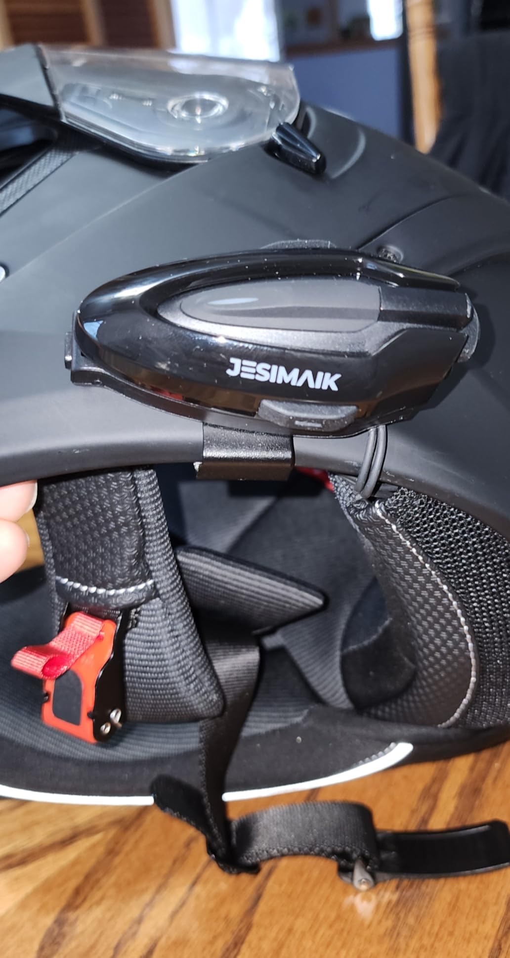 Motorcycle Helmet Bluetooth Headset, 10 Way 2KM Helmet Communication System, Multitasking Audio Motorcycle Intercom, 2 Mics&40mm Speaker, 1 Pack customer photo 1