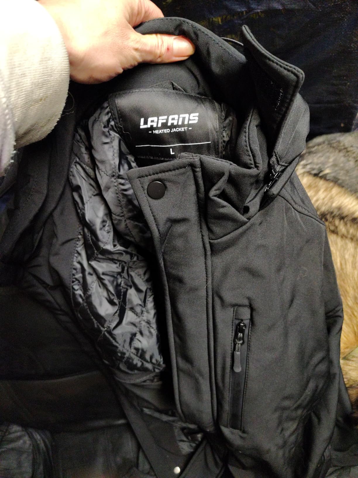 Heated Jacket for Men, Winter Outdoor Soft Shell Mens Heating Coat with Rechargeable Pack customer photo 2