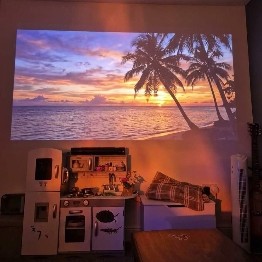 VOPLLS Google TV 4K Smart Projector with WiFi and Bluetooth, Portable Mini Movie Short Throw Projector Outdoor with Built-in Apps, Auto Focus, Dolby Audio customer photo 2