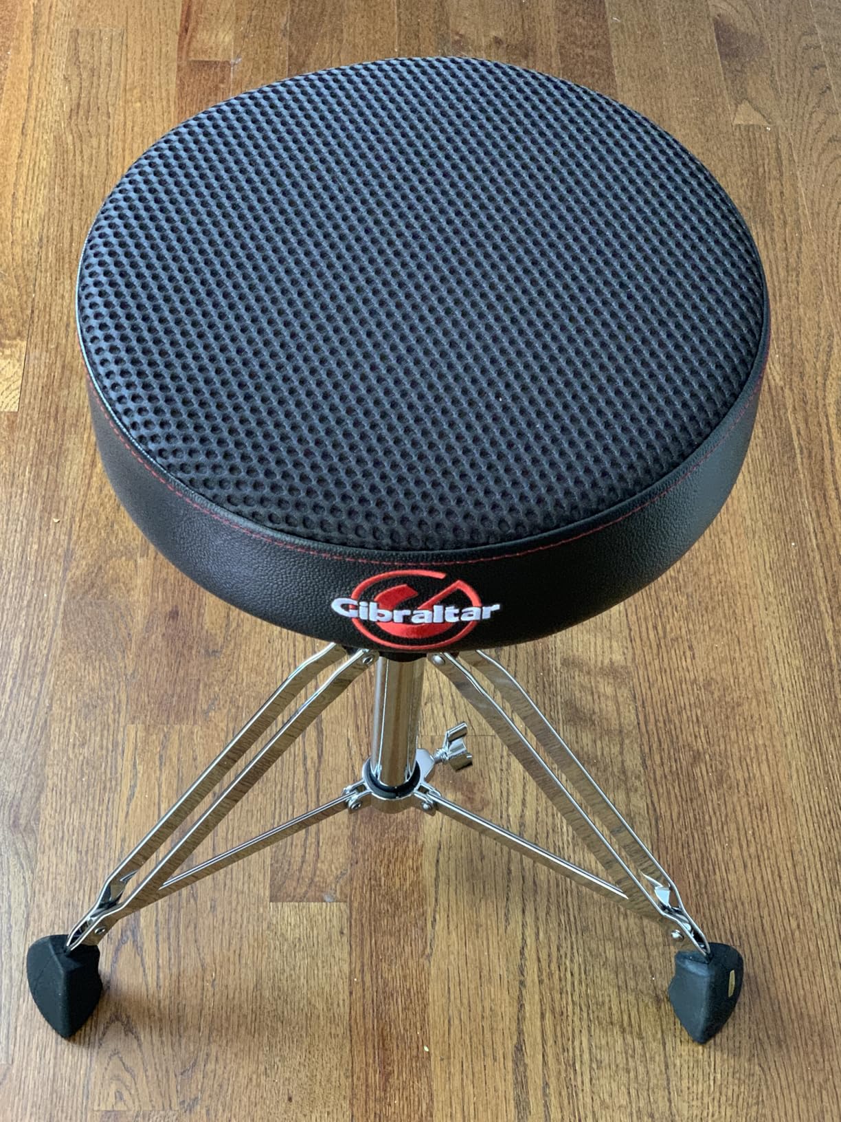 Gibraltar Drum Throne with Adjustable Height, Round Seat, Double-Braced Stool, Comfortable Cushion (9608) customer photo 1