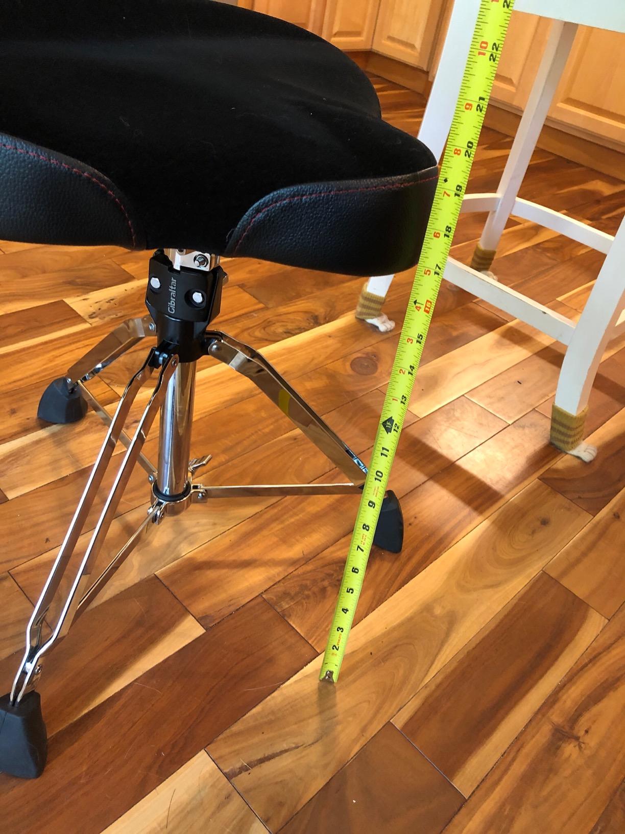 Gibraltar Drum Throne with Adjustable Height Motorcycle Seat & Backrest, Double-Braced Drum Stool (9608MB) customer photo 1