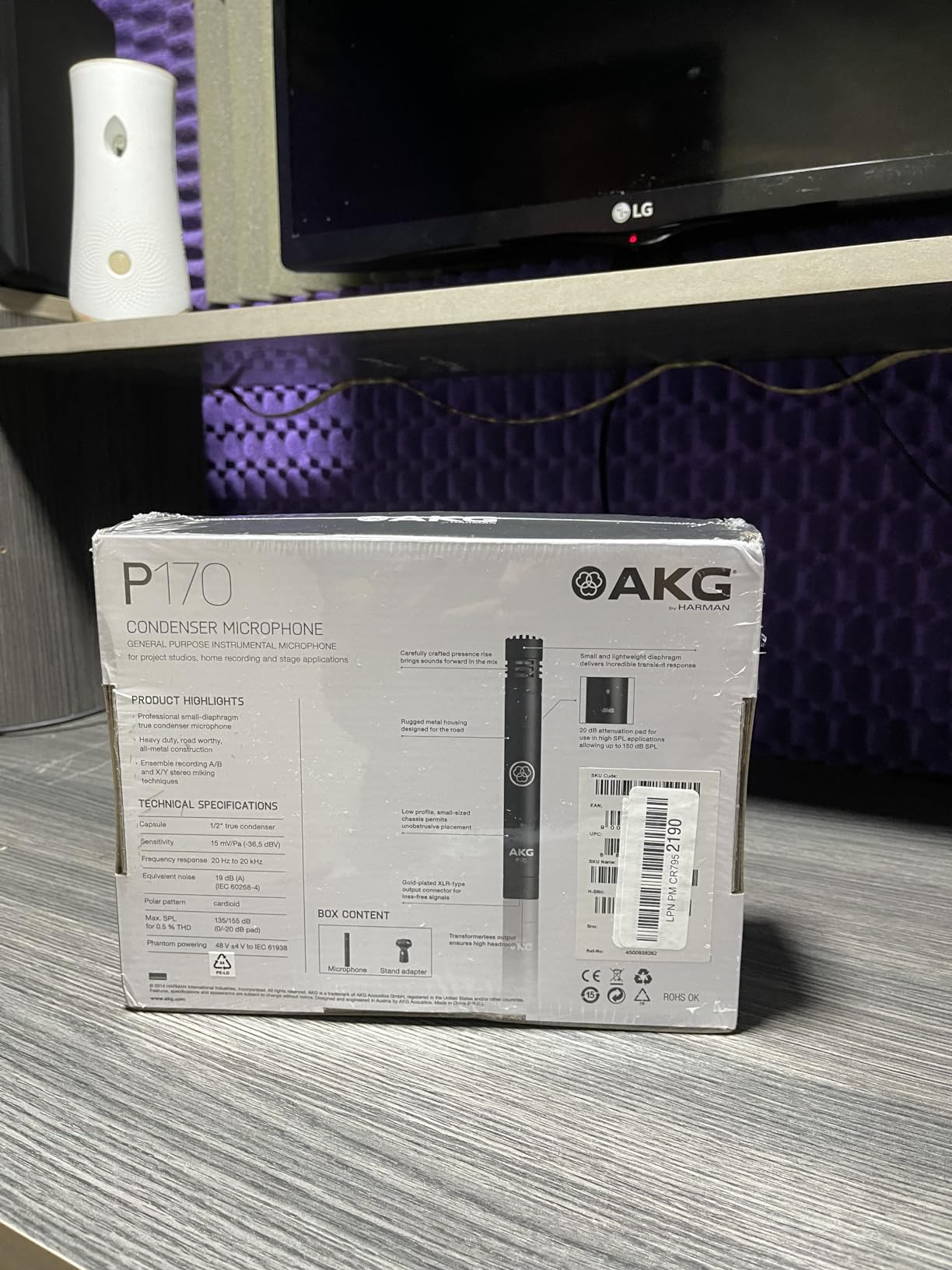 AKG Pro Audio P170 Professional Small Diaphragm Condenser Instrumental Microphone customer photo 1