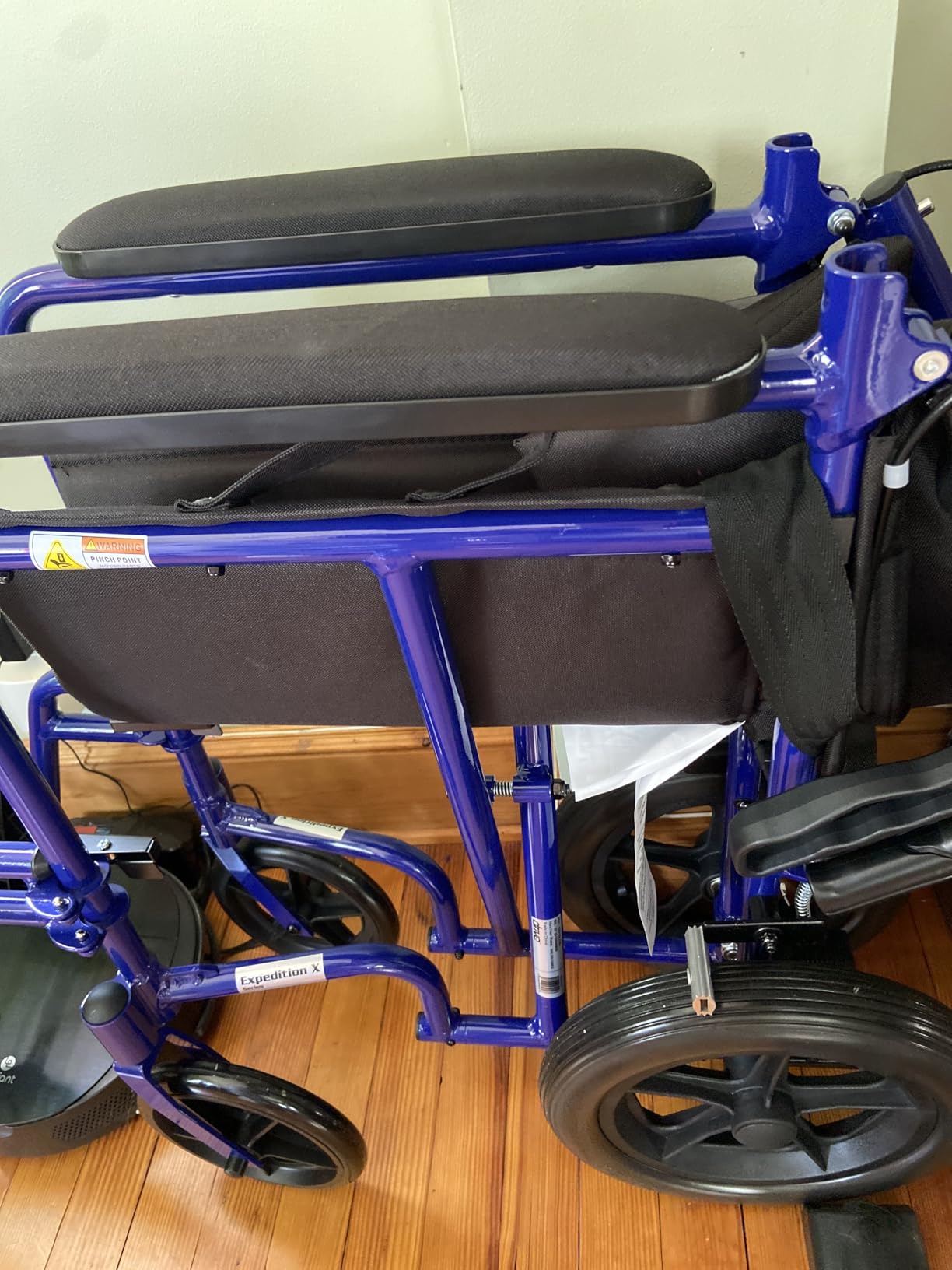 Lightweight Expedition Transport Wheelchair with Hand Brakes, Red customer photo 1