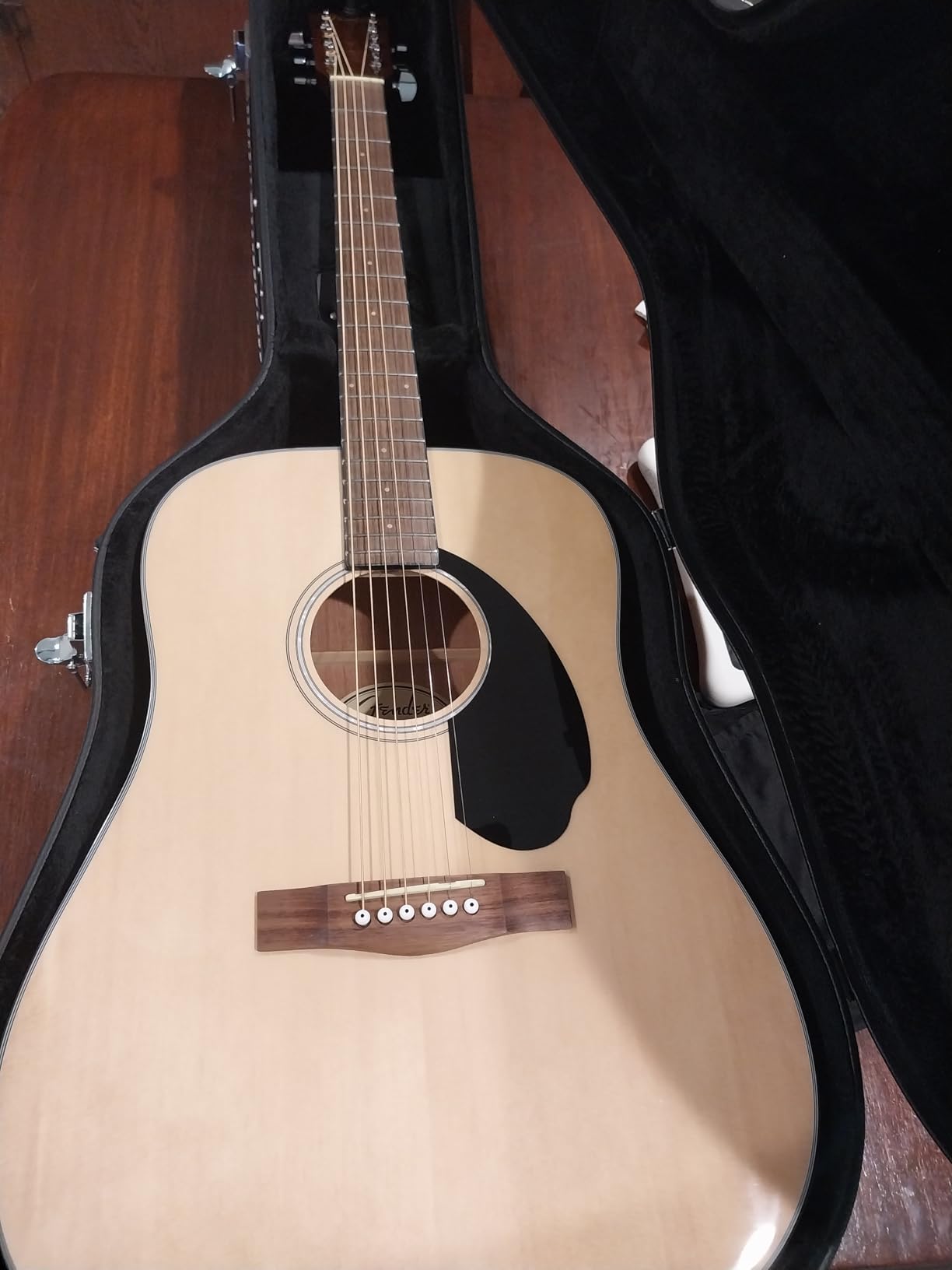 Fender CD-60S Solid Top Dreadnought Acoustic Guitar - Natural Bundle with Hard Case, Tuner, Strap, Strings, Picks, and Austin Bazaar Instructional DVD customer photo 1