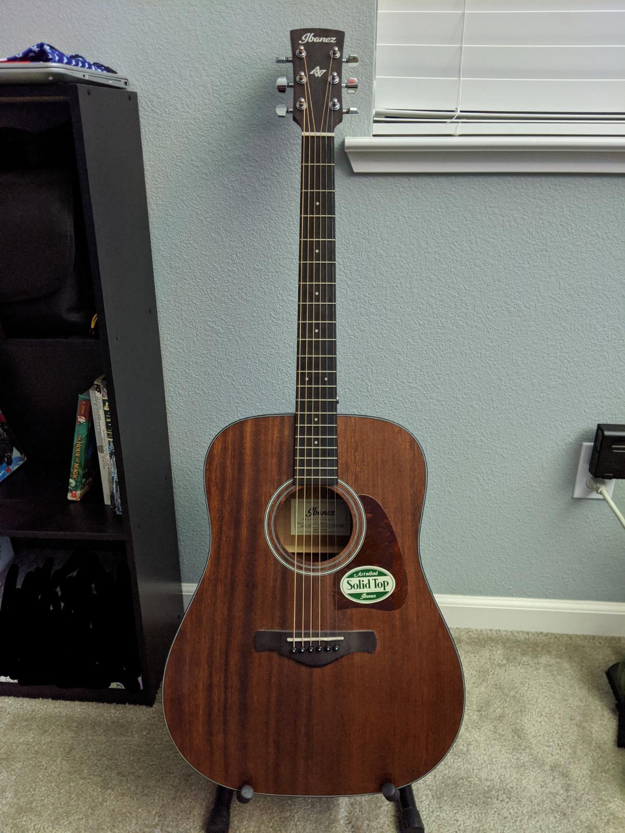 Ibanez AW54 Artwood Dreadnought Acoustic Guitar - Open Pore Natural customer photo 2