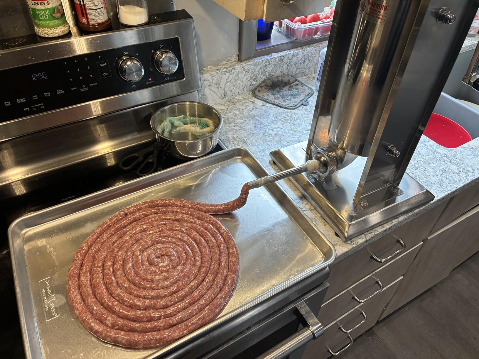 Hakka 11 Lb/5 L Sausage Stuffer 2 Speed Stainless Steel Vertical Sausage Maker customer photo 1