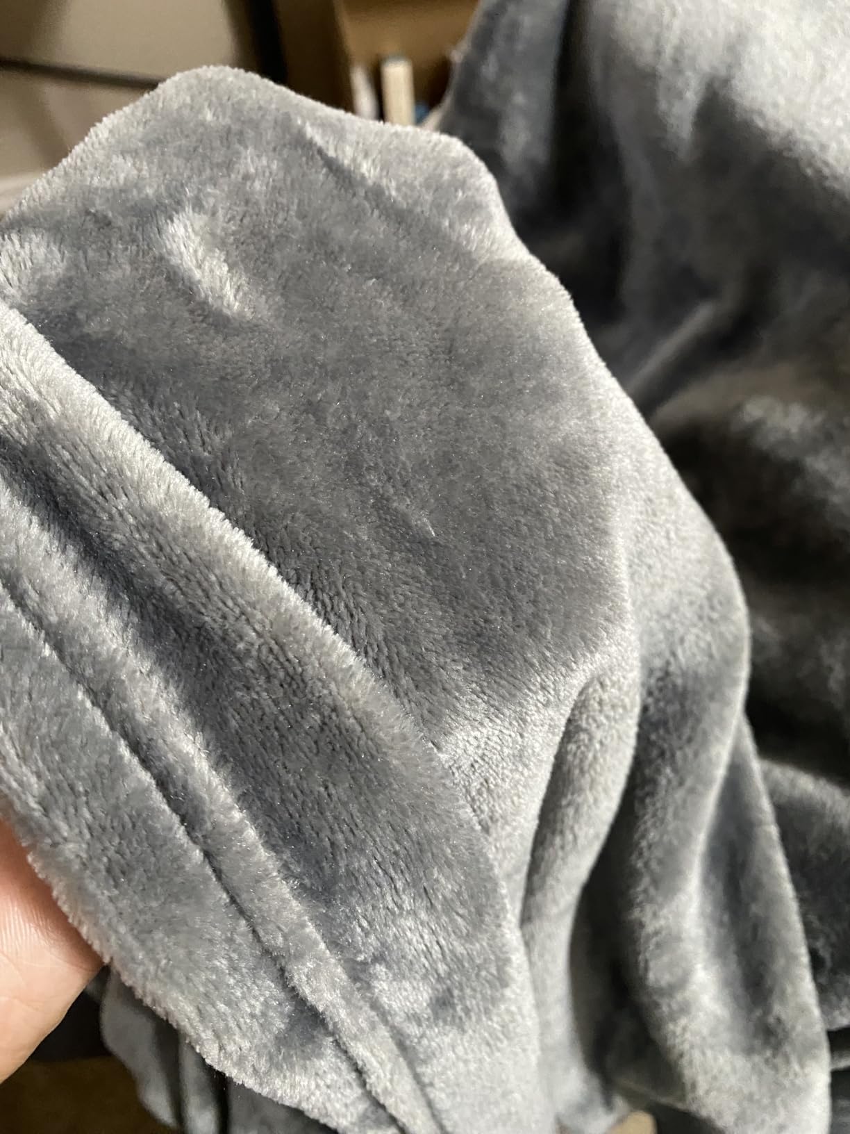 Bedsure GentleSoft Fleece Bed Blankets Queen Size Grey - Soft Warm Fathers Day Blanket for Dad Lightweight Cozy Anti-Static Microfiber, Room Home Decor Gifts for Husband and Men, 90x90 inches customer photo 1