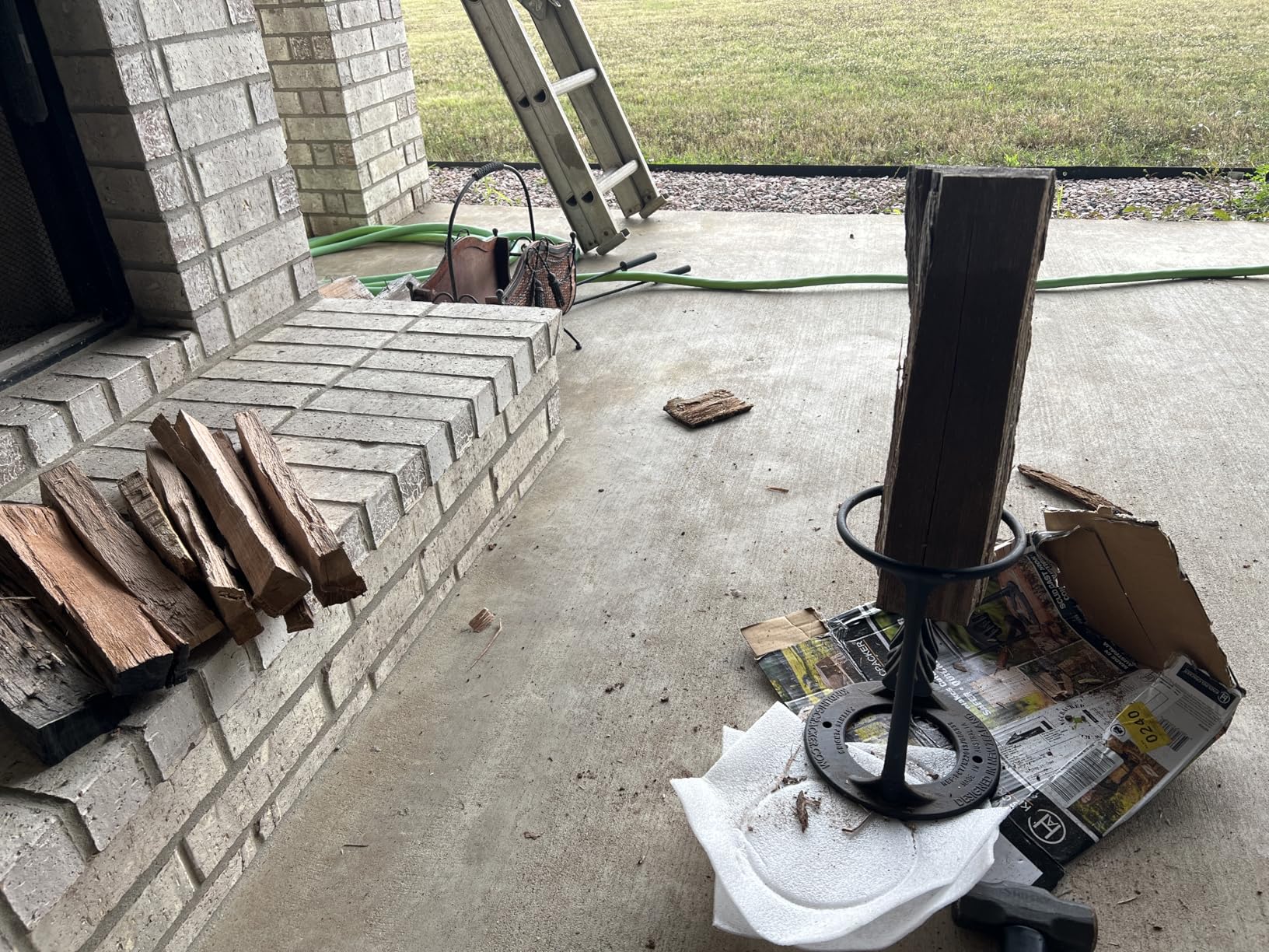 Kindling Cracker Original Firewood Kindling Splitter, 6.5in. Opening | Cast iron construction, Fixed splitting blade, Protective frame, No axe swing required, Australian made customer photo 2