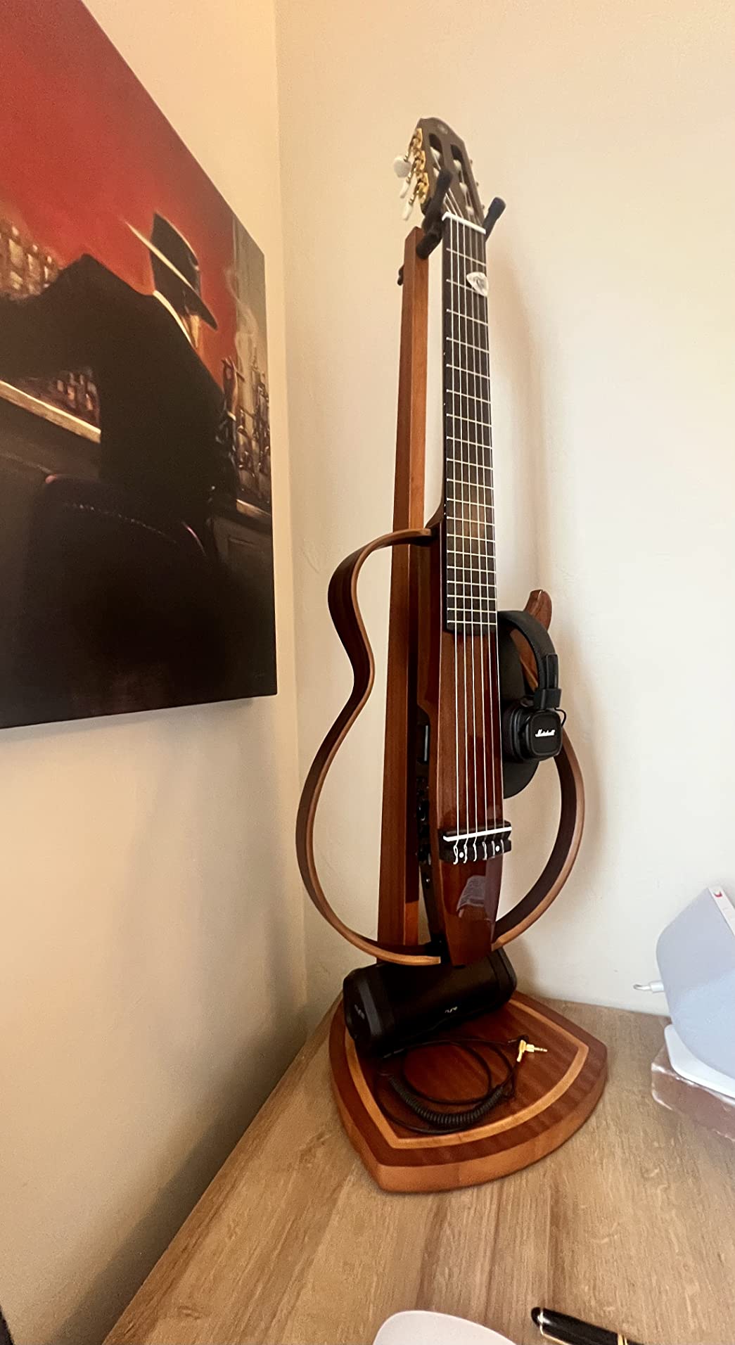 Yamaha SLG200N NW Nylon String Classical Silent Guitar with Hard Gig Bag, Natural customer photo 1