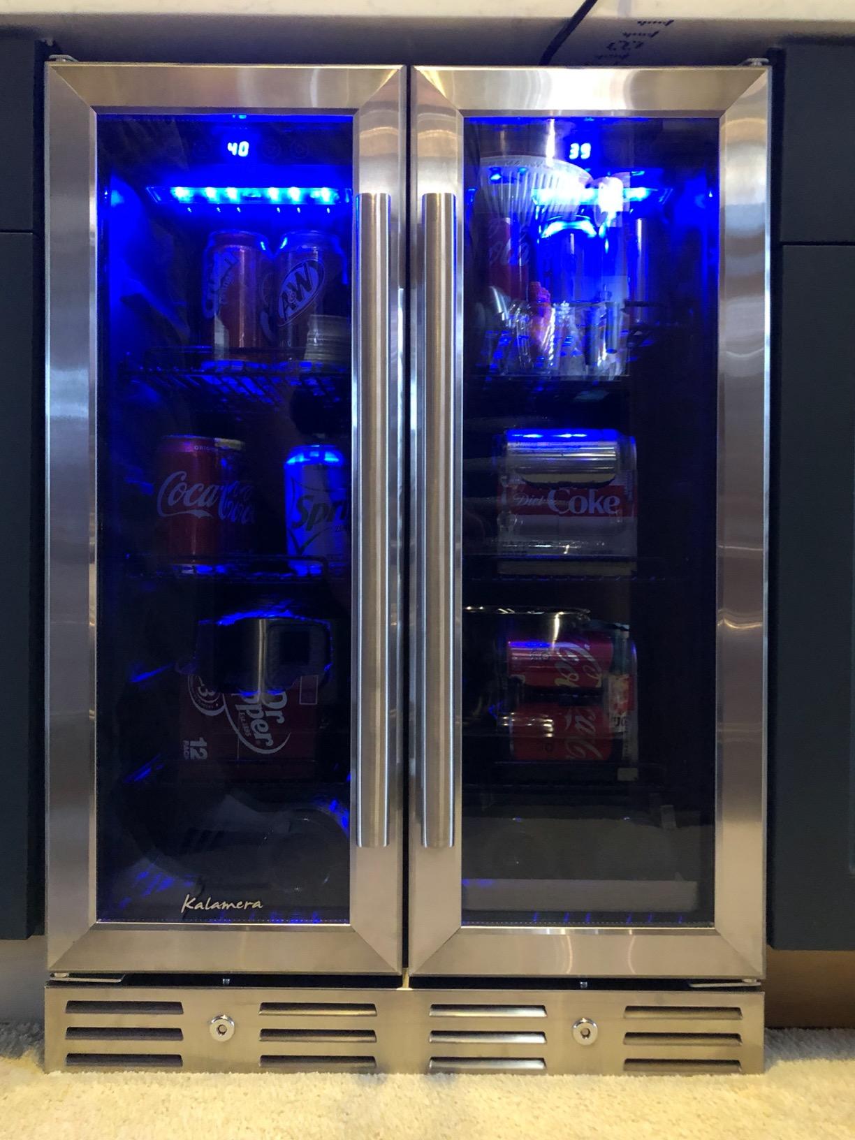 Kalamera 24 Inch Beverage Refrigerator - 154 Cans Capacity Beverage Cooler, Built-in Counter or Freestanding, for Soda, Water, Beer or Wine customer photo 2