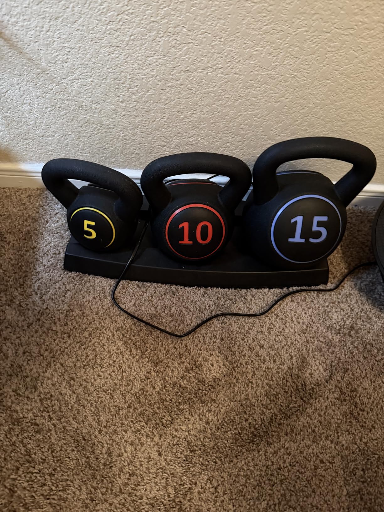 Best Choice Products 3-Piece Kettlebell Set with Storage Rack, 5/10/15 lb customer photo 1