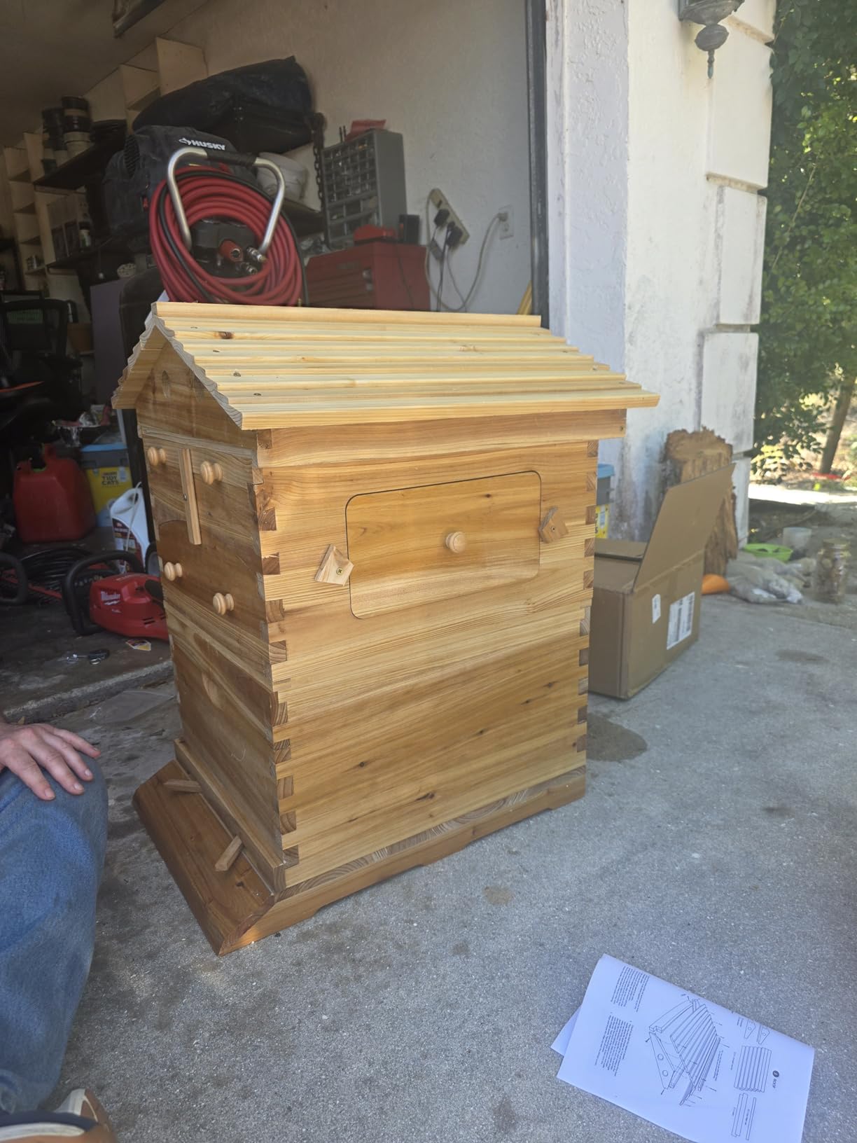Bee Hive, Beehive with 7pcs Auto Super Frames, Bee House with 1pcs Super Boxes, 1pcs Brood Boxes(No Brood Frames), Bee Hives Starter Beekeeping Kits customer photo 1