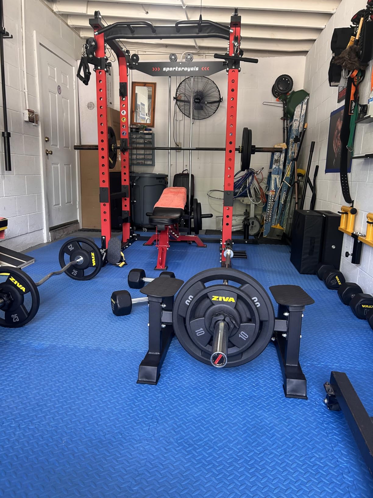 Titan Fitness T Bar Rowing Platform, Elevated/Angled Design for Rows at a Deficit, T Bar Row Platform with Diamond-Plated Footplates customer photo 2