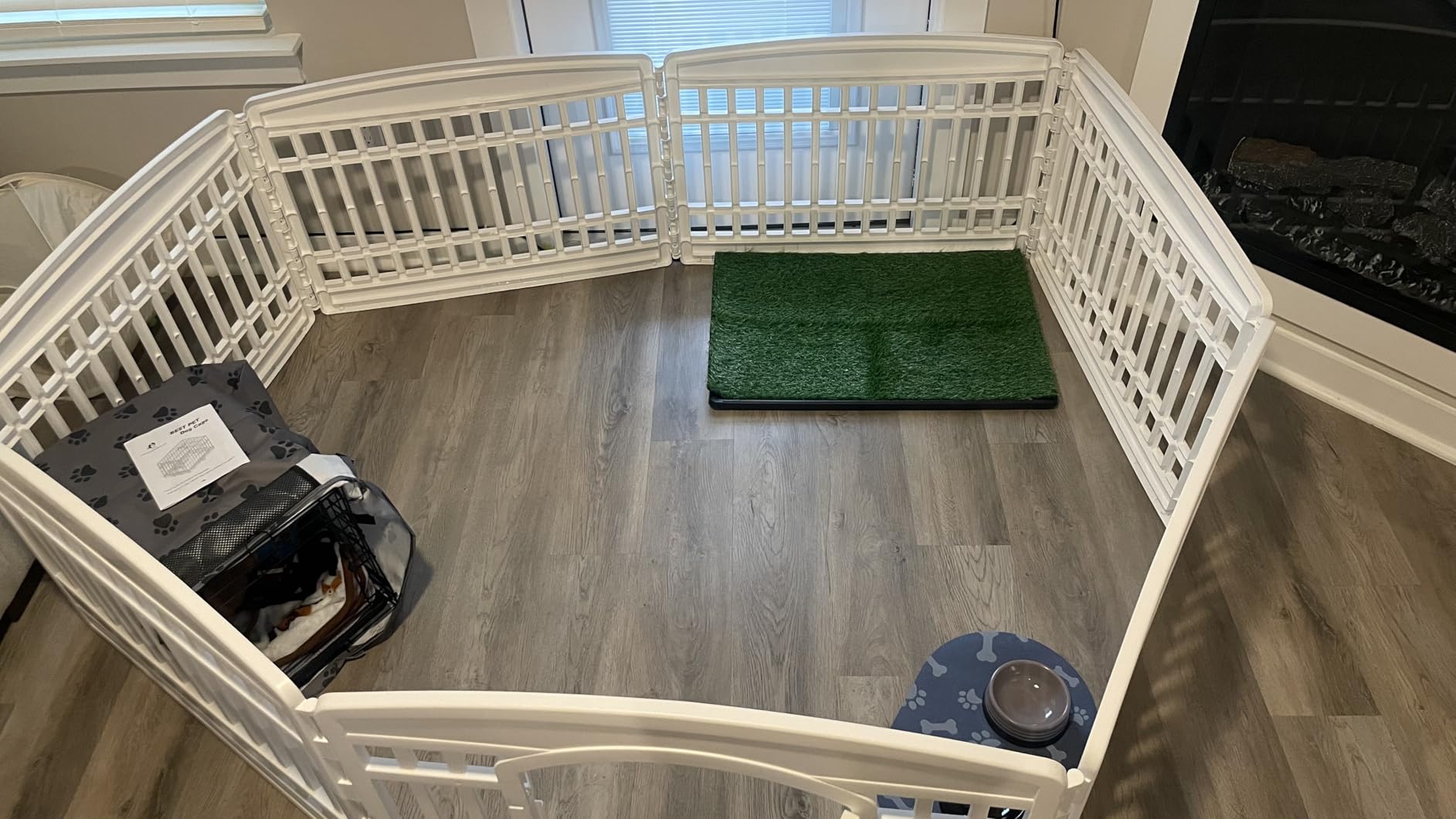 IRIS USA Dog Playpen with Door, 24 inch 4 Panel Pet Exercise Pen - Indoor Outdoor Puppy Play Pen customer photo 1